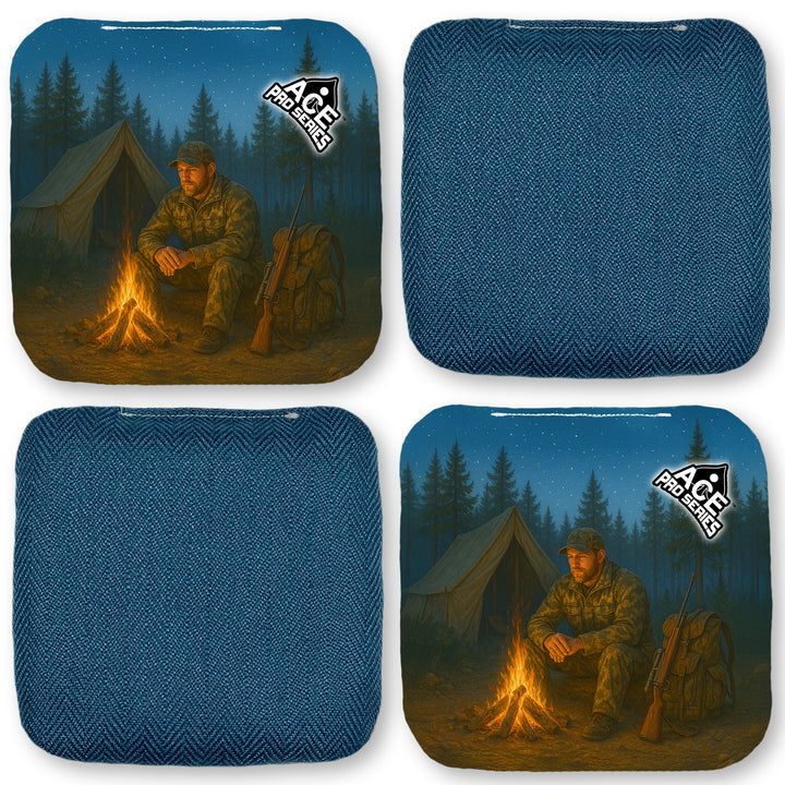 Fireside Watch - Navy Blue Carpet - ACE Pro Carpet Cornhole Bags