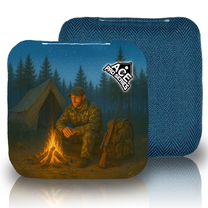 Fireside Watch - Navy Blue Carpet - ACE Pro Carpet Cornhole Bags
