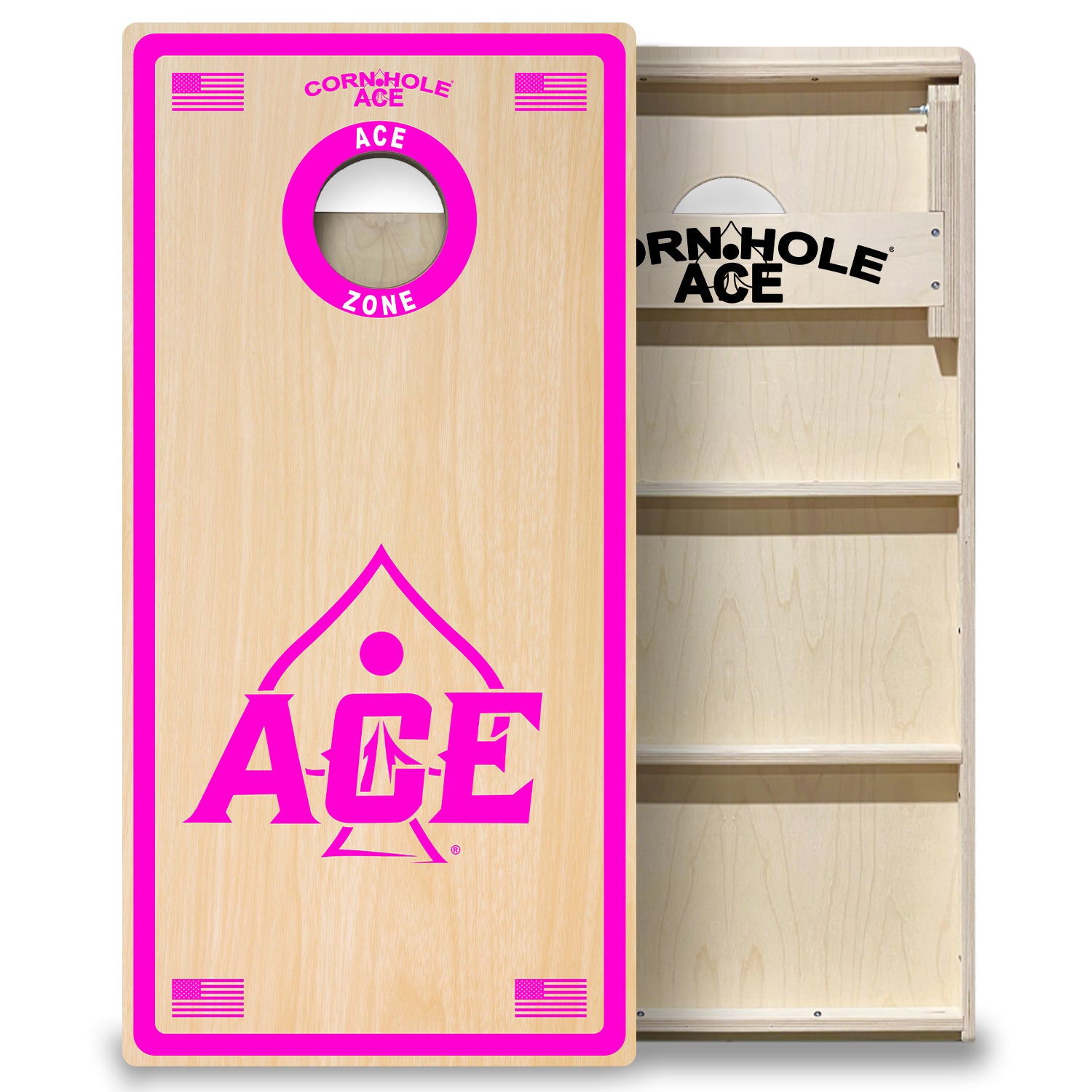 ACE Zone - Pink Cornhole Board Set | Professional – CornholeAce