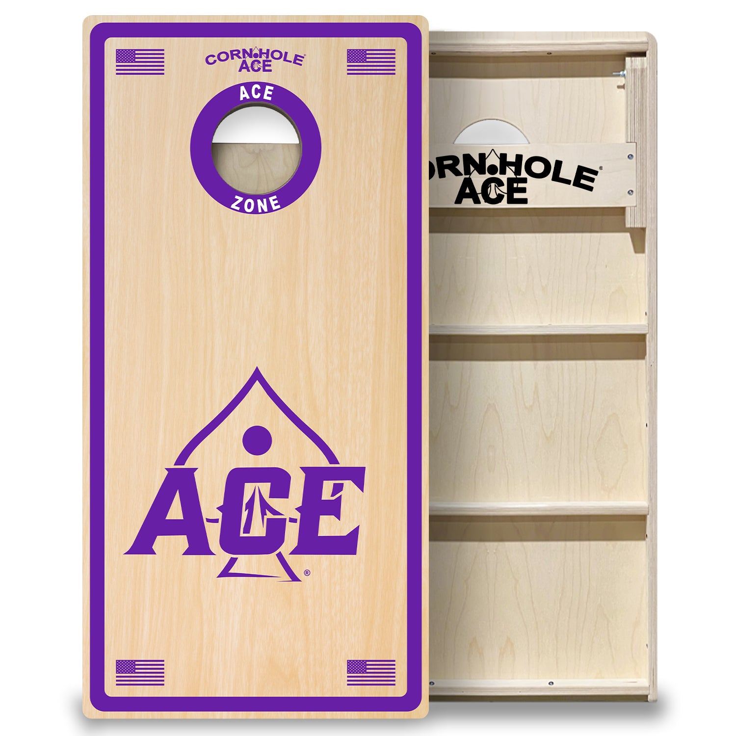 ACE Zone - Purple Cornhole Board Set | Professional – CornholeAce