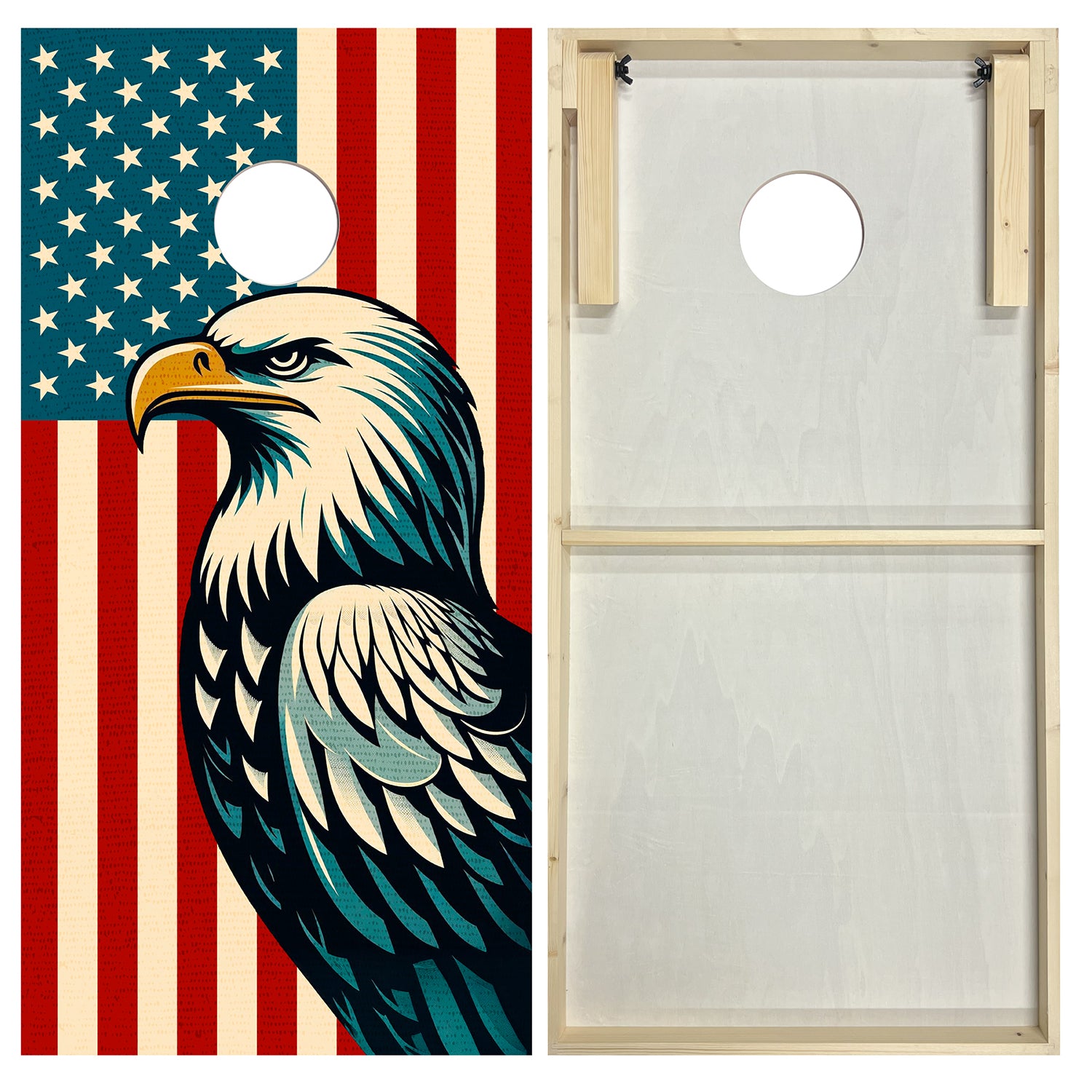 Vintage Patriotic Eagle Cornhole Board Set | Standard – CornholeAce