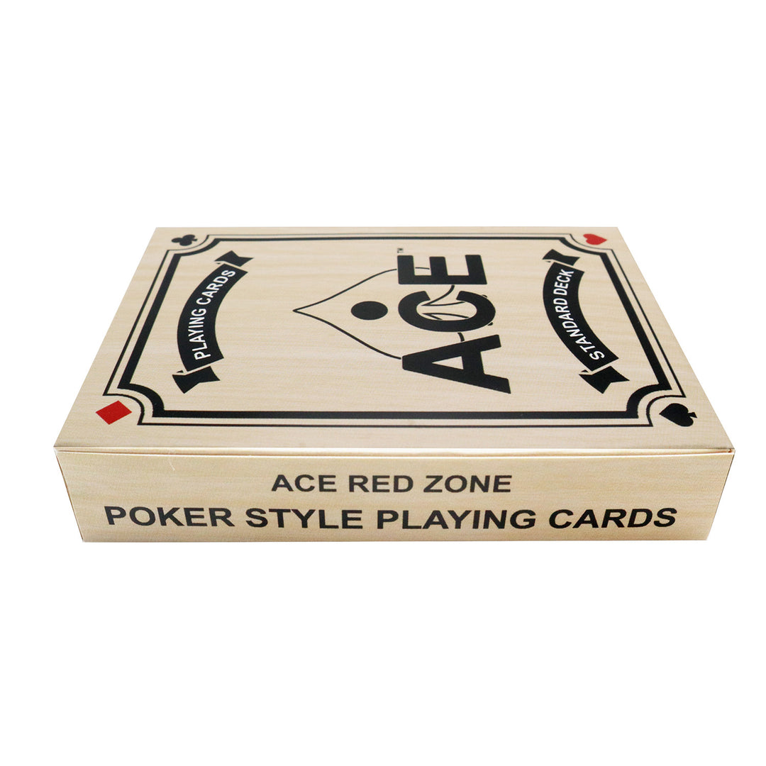 Cornhole Inspired Poker-Style Standard Playing Cards - ACE Red Zone