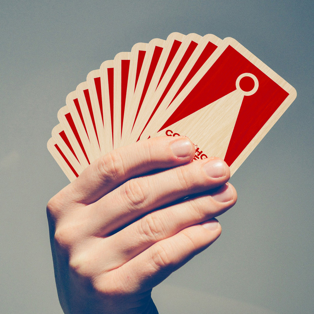 Cornhole Inspired Poker-Style Standard Playing Cards - Red Triangle