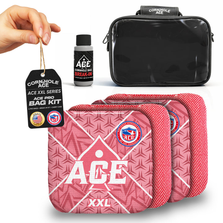ACE XXL Series - Pink Carpet - ACO Pro Approved Cornhole Bags - Bag Kit: 4 Pro Bags (5/9 Speed)
