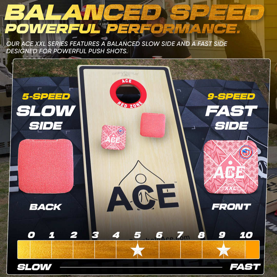 ACE XXL Series - Pink Carpet - ACO Pro Approved Cornhole Bags - Bag Kit: 4 Pro Bags (5/9 Speed)