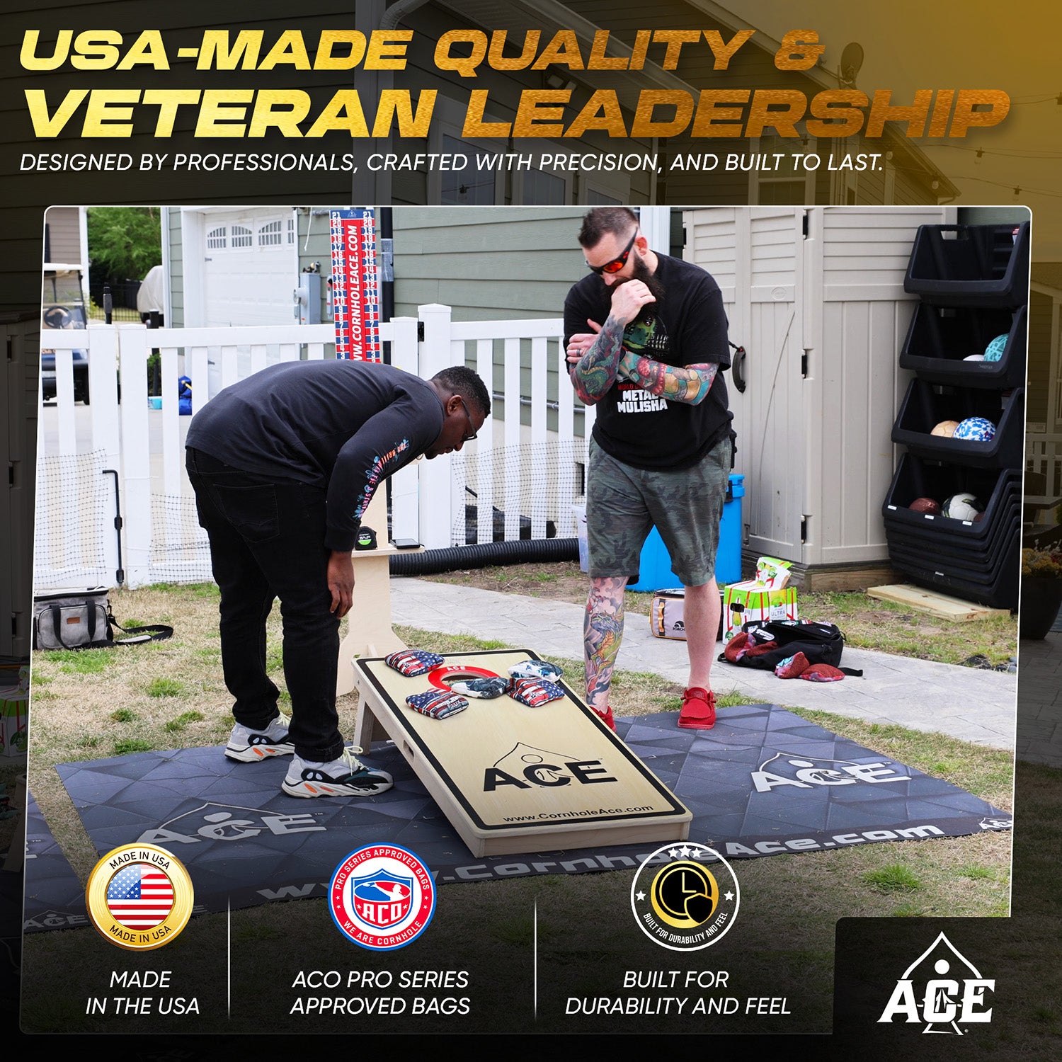 ACE XXL Series Green Carpet ACO Pro Approved Cornhole Bag Kit | 4