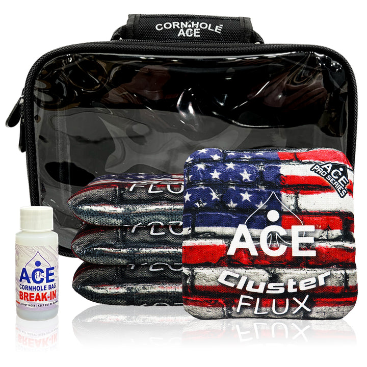 Cluster Flux - USA Flag Bricks - ACE Pro Bag Kit: 4 Pro Bags + Break-In Kit + Carry Case