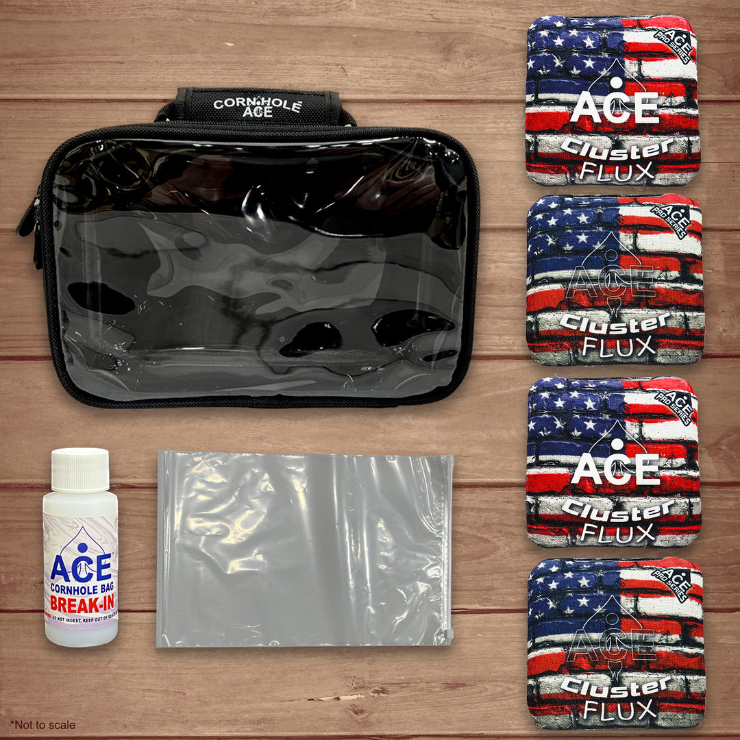 Cluster Flux - USA Flag Bricks - ACE Pro Bag Kit: 4 Pro Bags + Break-In Kit + Carry Case