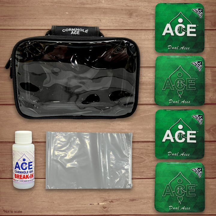 Dual Aces - Green - ACE Pro Bag Kit: 4 Pro Bags + Break-In Kit + Carry Case