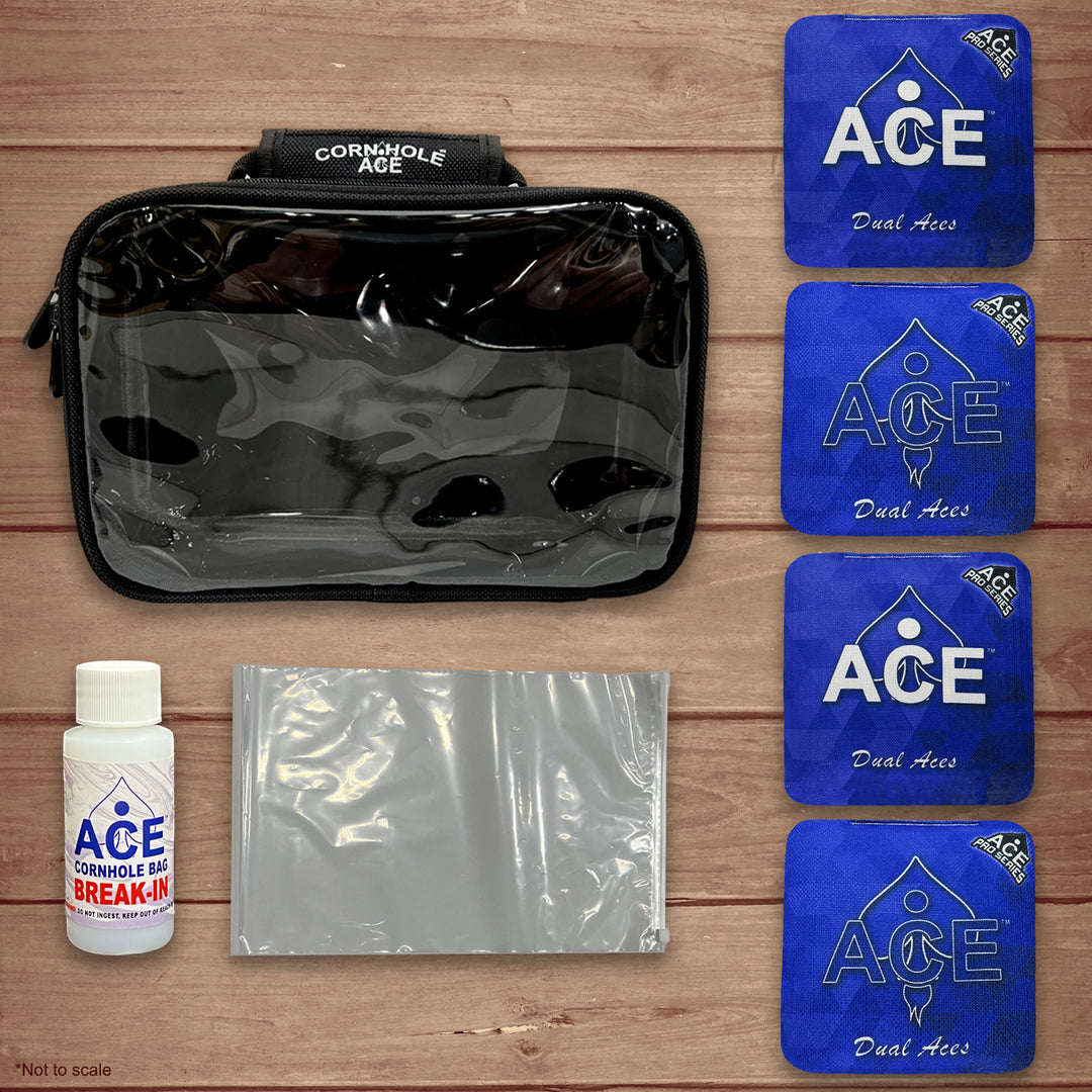 Dual Aces - Navy Blue - ACE Pro Bag Kit: 4 Pro Bags + Break-In Kit + Carry Case