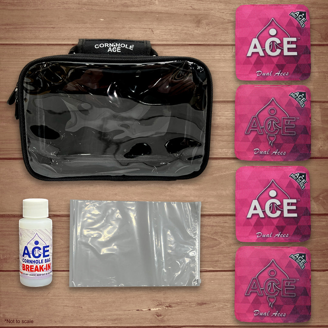 Dual Aces - Pink - ACE Pro Bag Kit: 4 Pro Bags + Break-In Kit + Carry Case