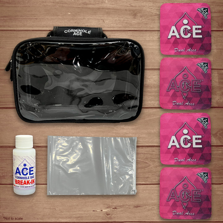 Dual Aces - Pink - ACE Pro Bag Kit: 4 Pro Bags + Break-In Kit + Carry Case