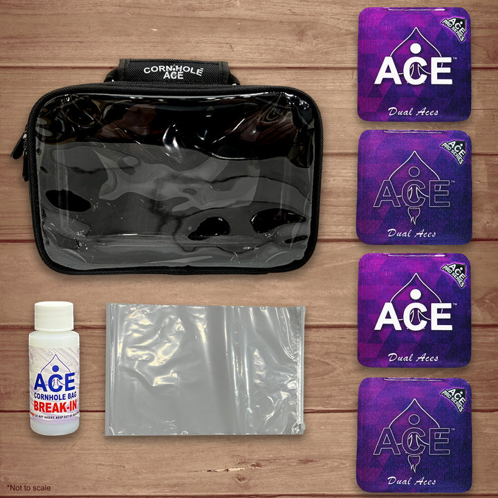 Dual Aces - Purple - ACE Pro Bag Kit: 4 Pro Bags + Break-In Kit + Carry Case