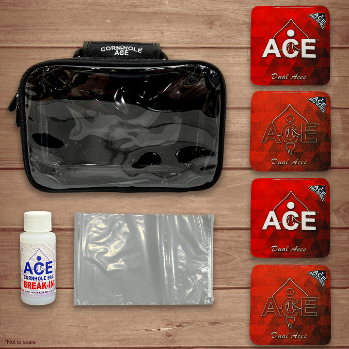 Dual Aces - Red - ACE Pro Bag Kit: 4 Pro Bags + Break-In Kit + Carry Case