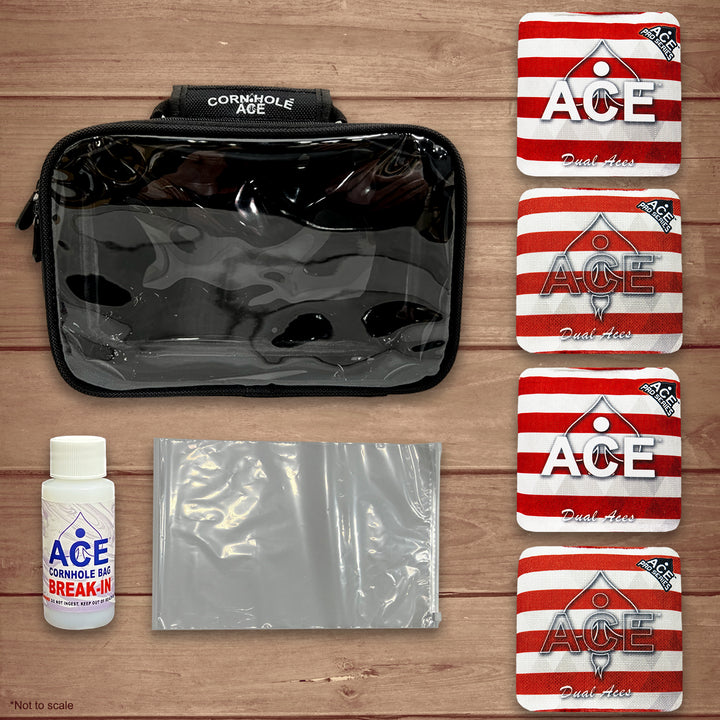 Dual Aces - Stripes - ACE Pro Bag Kit: 4 Pro Bags + Break-In Kit + Carry Case