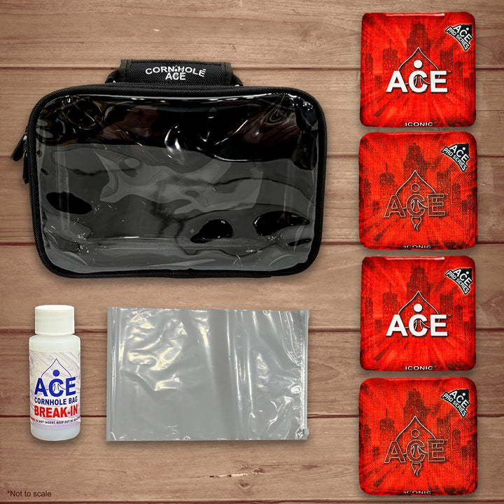 Iconic Series - Red - ACE Pro Bag Kit: 4 Pro Bags + Break-In Kit + Carry Case