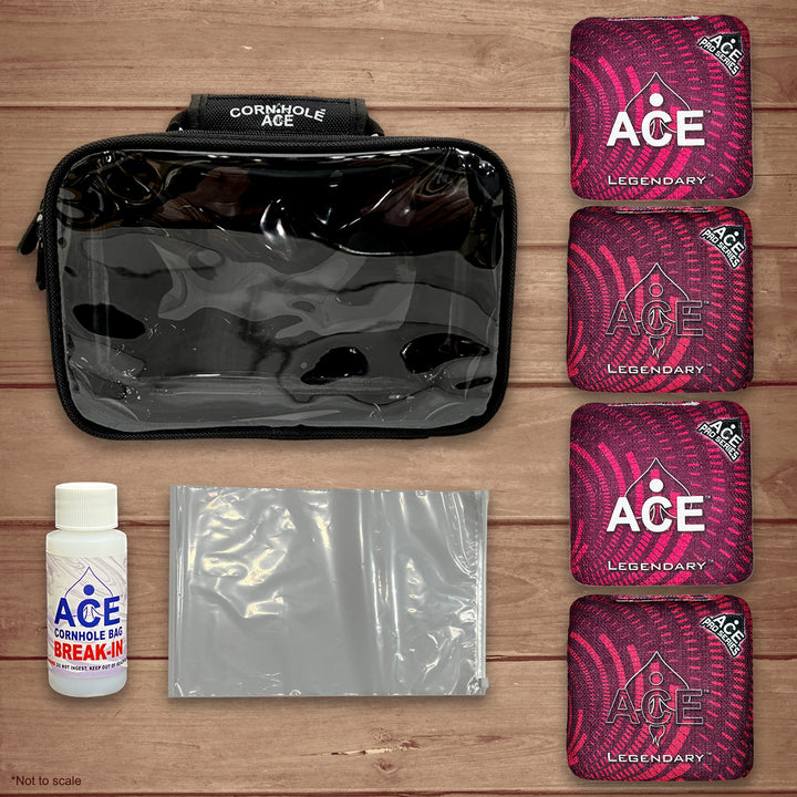 Legendary - Maroon - ACE Pro Bag Kit: 4 Pro Bags + Break-In Kit + Carry Case