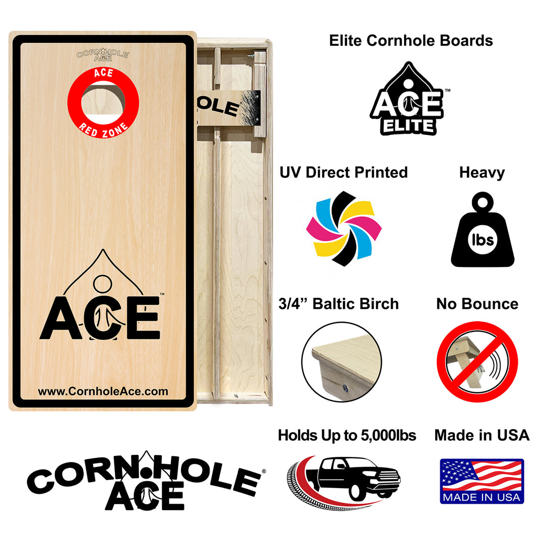 ACE Red Zone - Cornhole Board Set - Elite