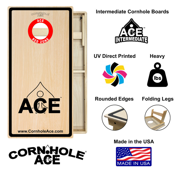 ACE Red Zone - Cornhole Board Set - Intermediate