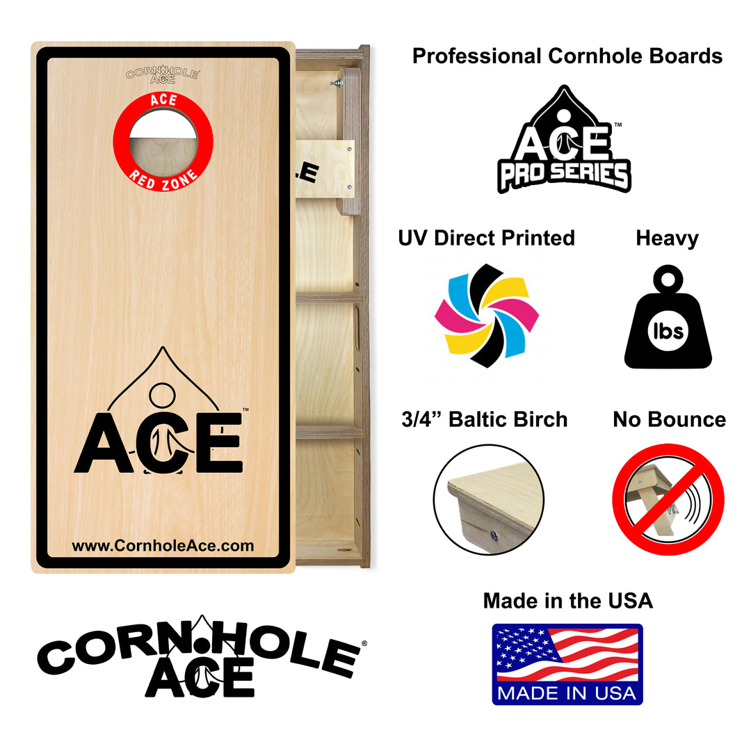 ACE Red Zone - Cornhole Board Set - Professional