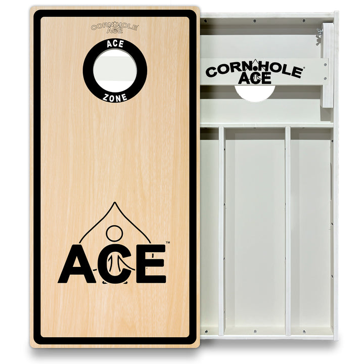 ACE Zone - Black - Cornhole Board Set - All Weather