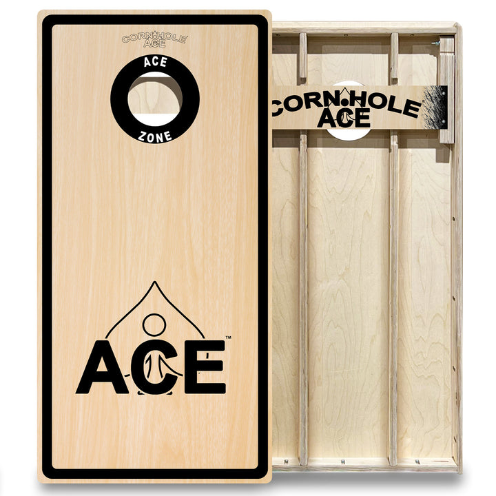 ACE Zone - Black - Cornhole Board Set - Elite