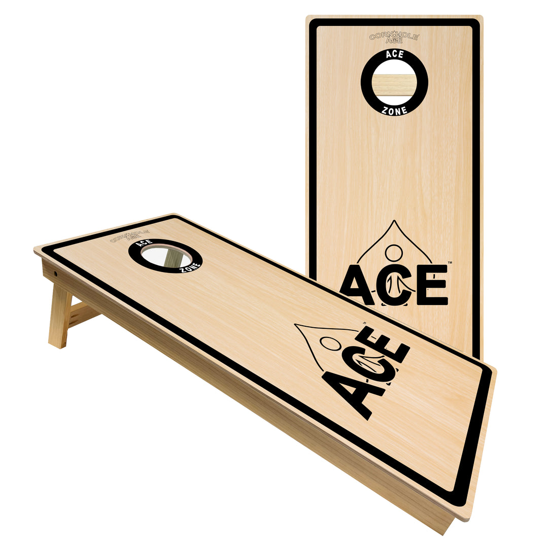 ACE Zone - Black - Cornhole Board Set - Intermediate