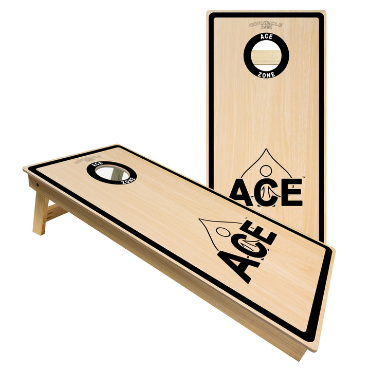 ACE Zone - Black - Cornhole Board Set - Intermediate