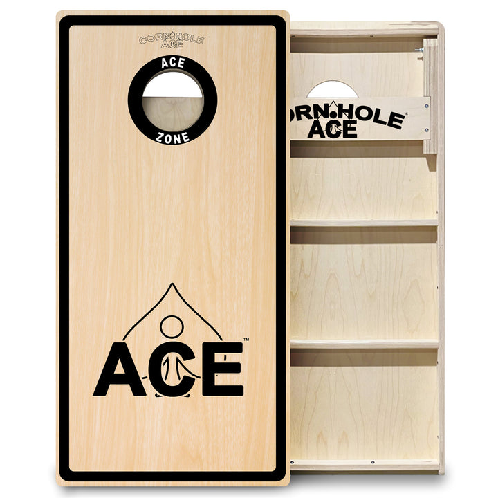 ACE Zone - Black - Cornhole Board Set - Professional