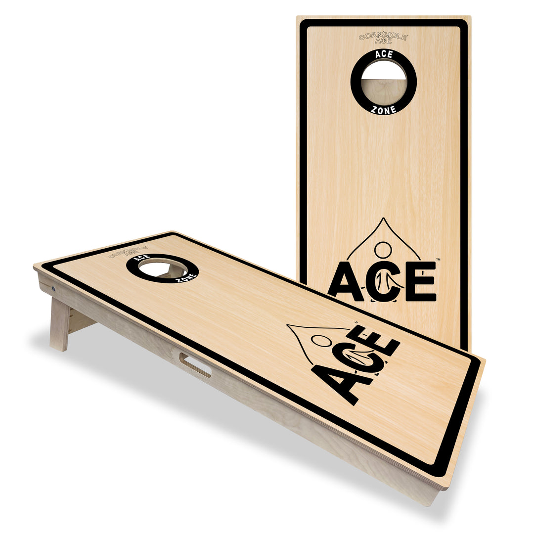 ACE Zone - Black - Cornhole Board Set - Professional