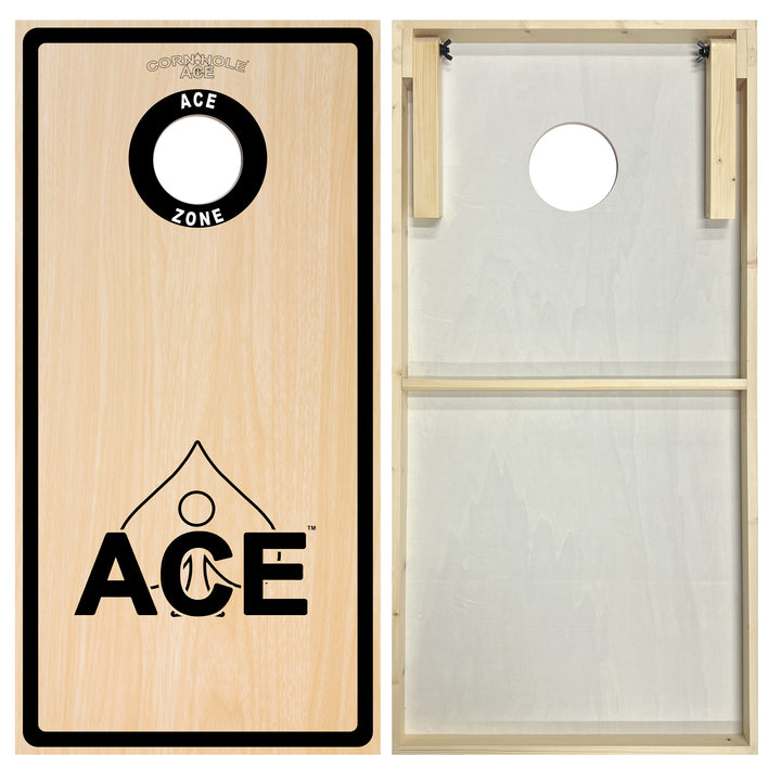 ACE Zone - Black - Cornhole Board Set - Standard