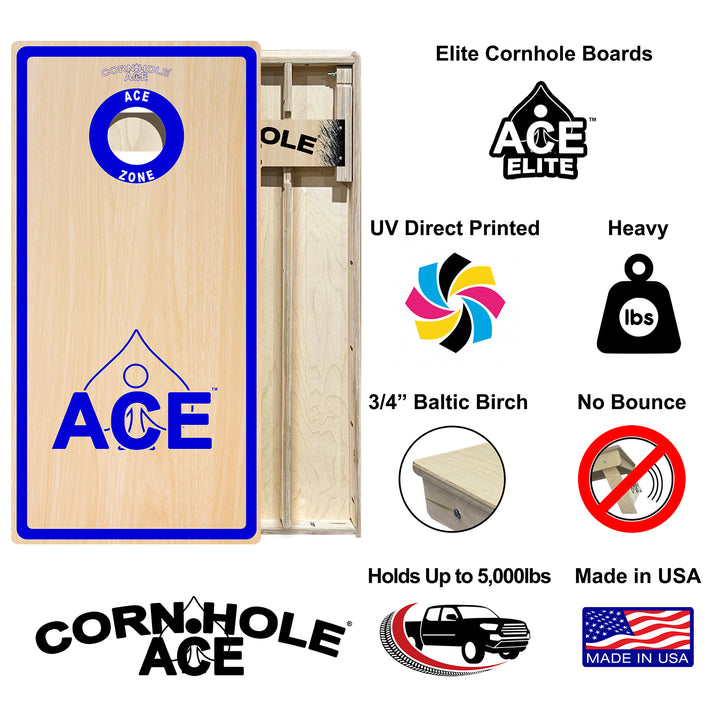 ACE Zone - Navy Blue - Cornhole Board Set - Elite