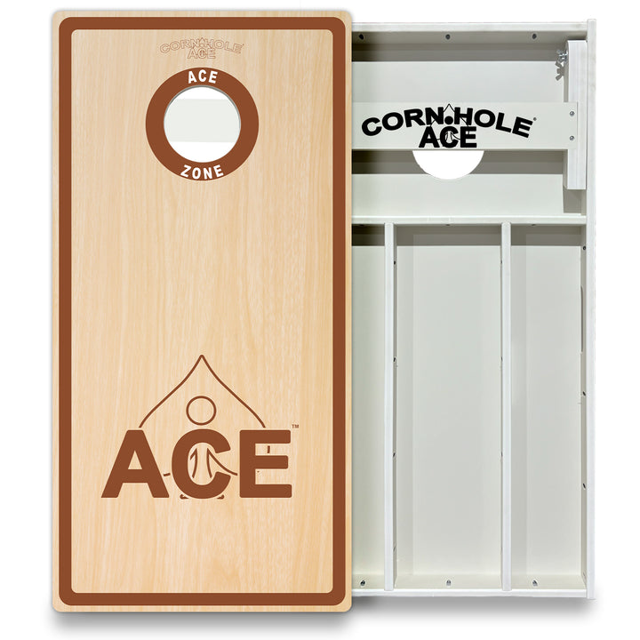 ACE Zone - Brown - Cornhole Board Set - All Weather