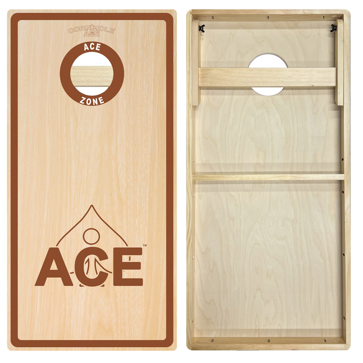 ACE Zone - Brown - Cornhole Board Set - Intermediate