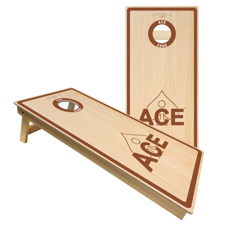 ACE Zone - Brown - Cornhole Board Set - Intermediate