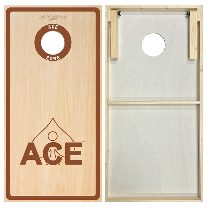 ACE Zone - Brown - Cornhole Board Set - Standard