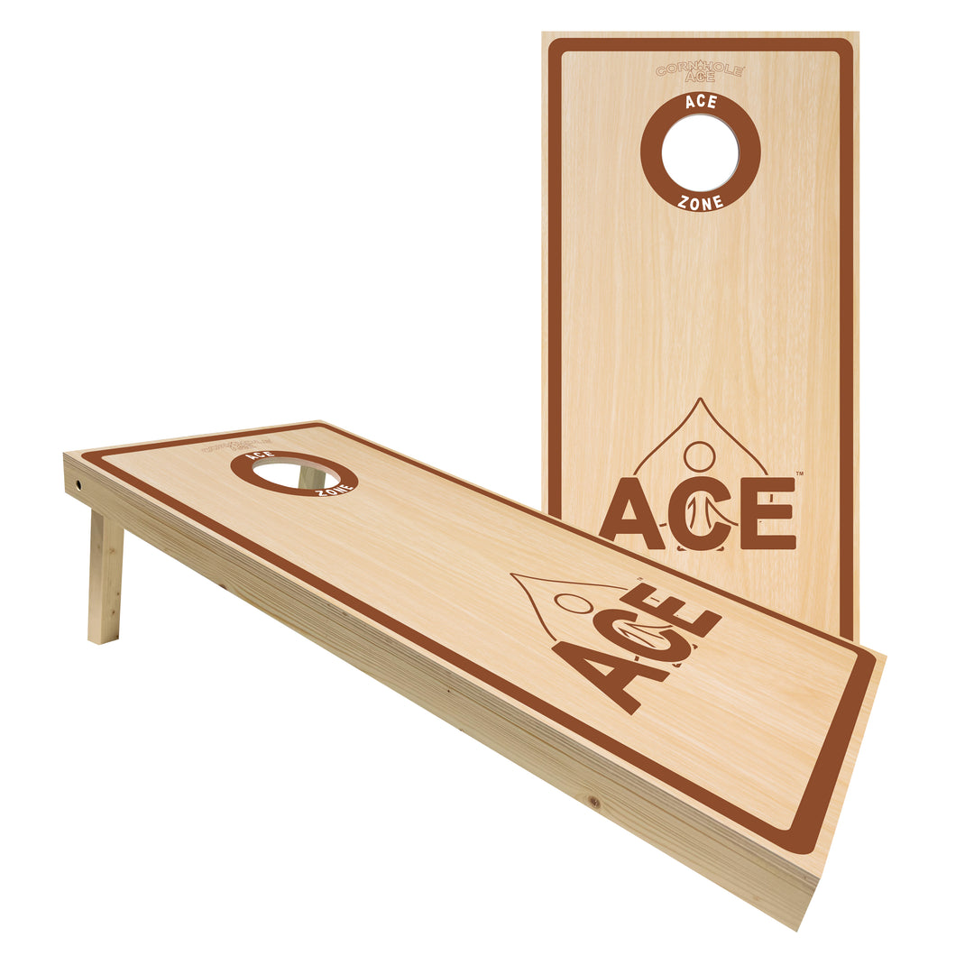 ACE Zone - Brown - Cornhole Board Set - Standard