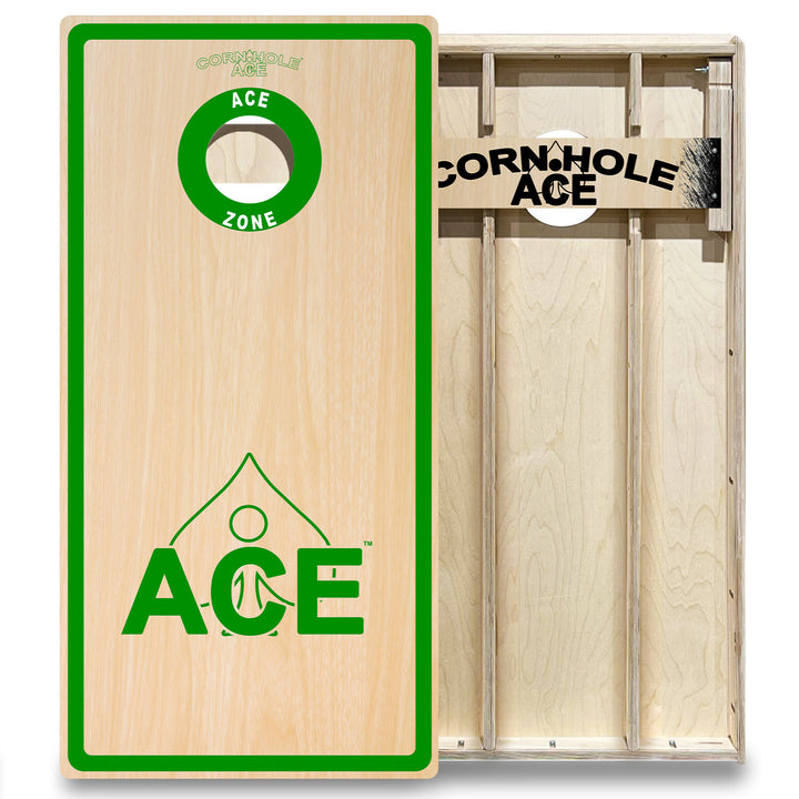 ACE Zone - Green - Cornhole Board Set - Elite