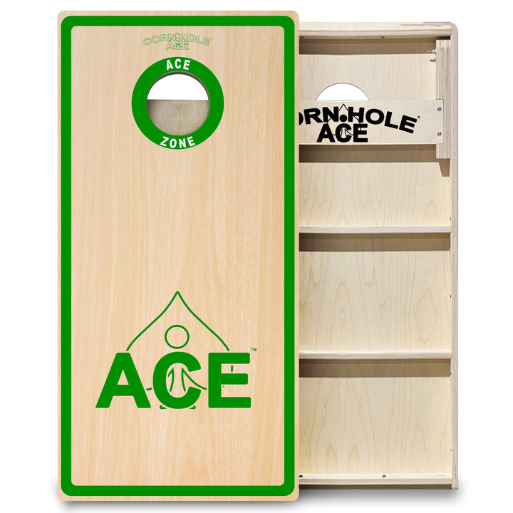 ACE Zone - Green - Cornhole Board Set - Professional