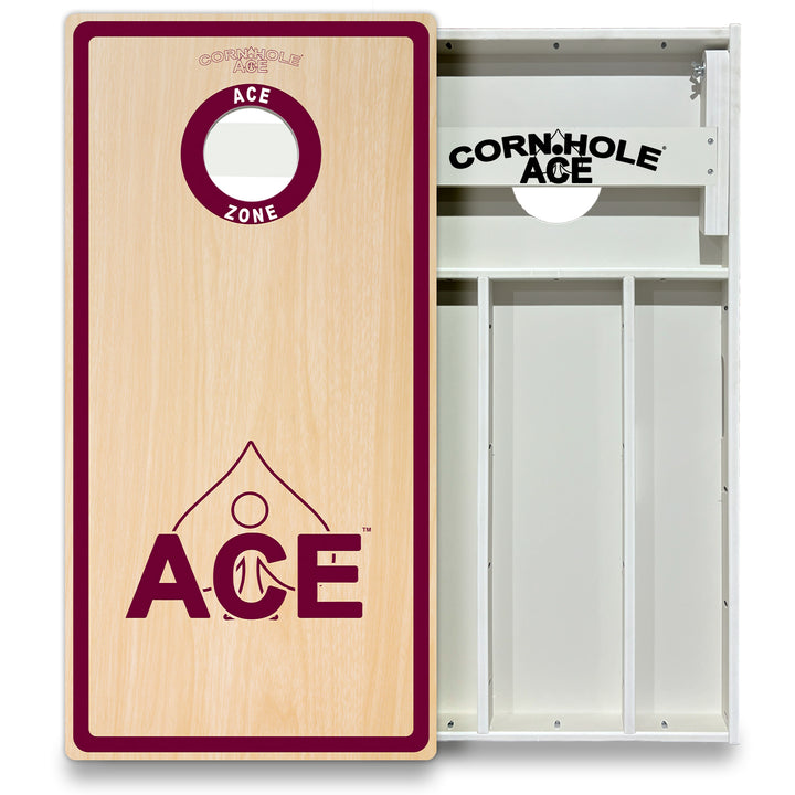 ACE Zone - Maroon - Cornhole Board Set - All Weather