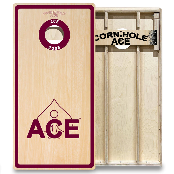 ACE Zone - Maroon - Cornhole Board Set - Elite