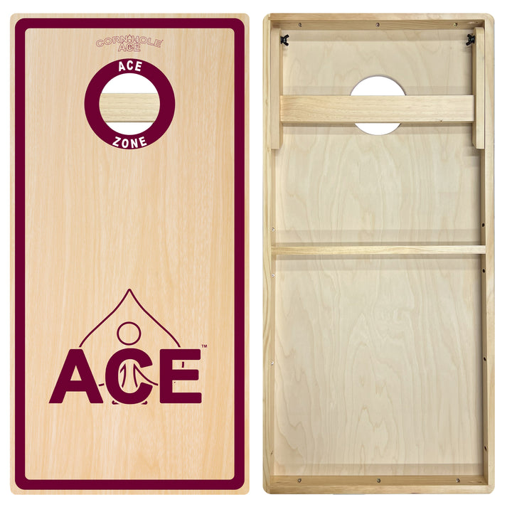 ACE Zone - Maroon - Cornhole Board Set - Intermediate