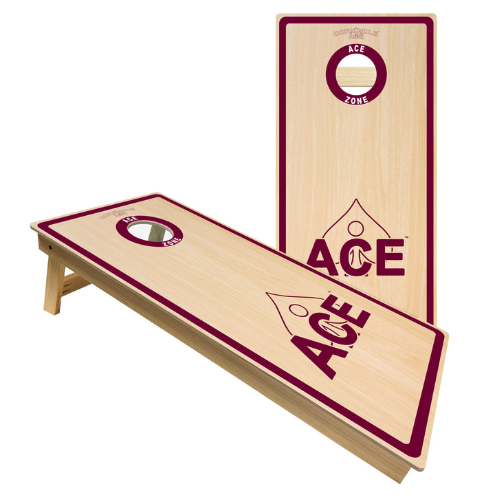 ACE Zone - Maroon - Cornhole Board Set - Intermediate