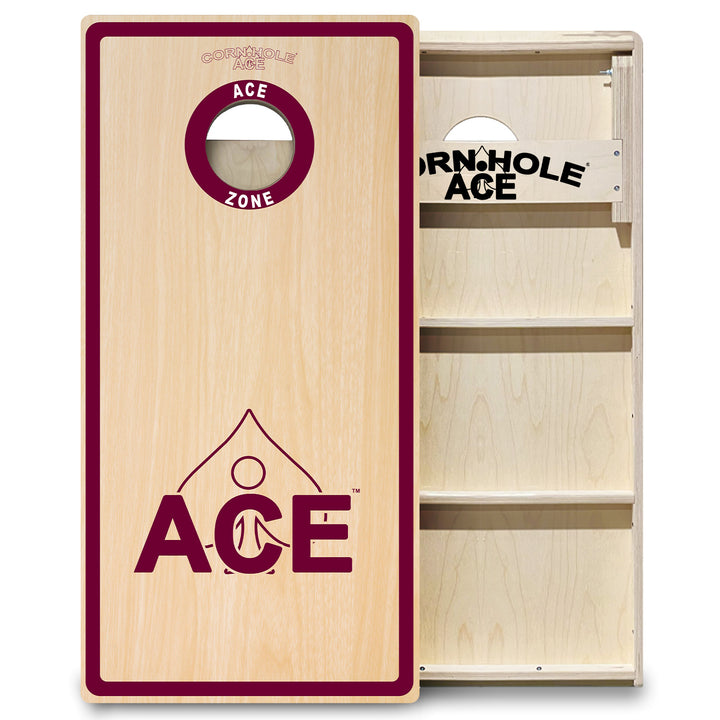 ACE Zone - Maroon - Cornhole Board Set - Professional