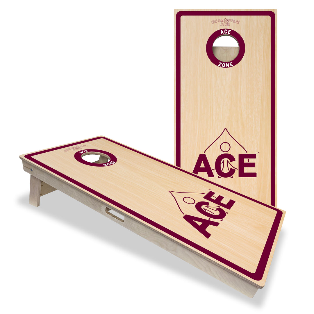 ACE Zone - Maroon - Cornhole Board Set - Professional