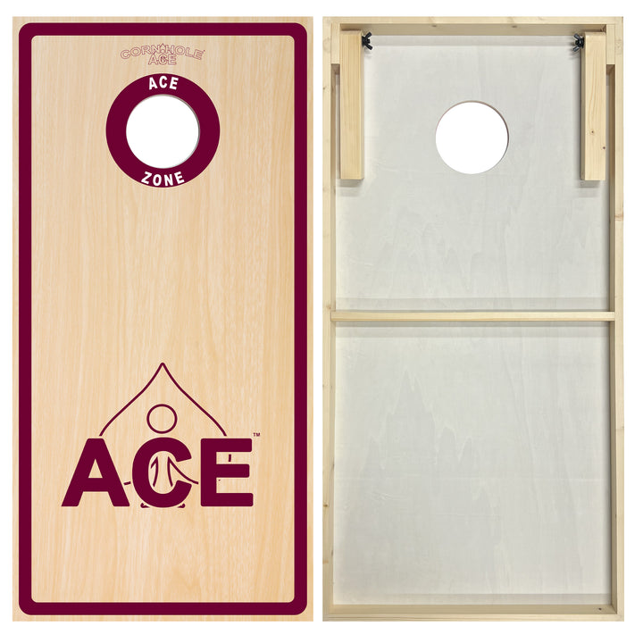 ACE Zone - Maroon - Cornhole Board Set - Standard