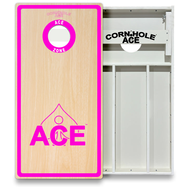 ACE Zone - Pink - Cornhole Board Set - All Weather