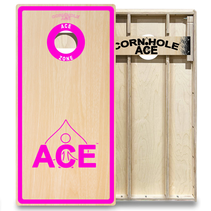 ACE Zone - Pink - Cornhole Board Set - Elite