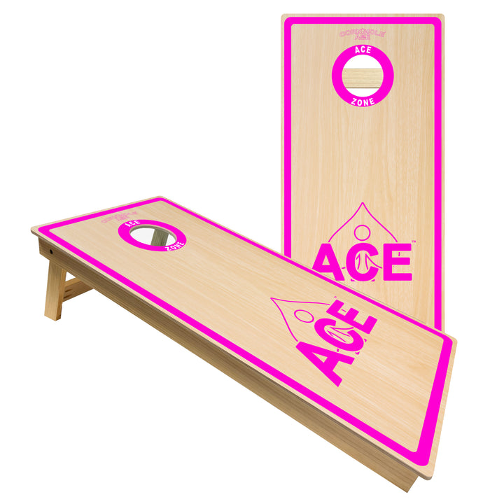 ACE Zone - Pink - Cornhole Board Set - Intermediate