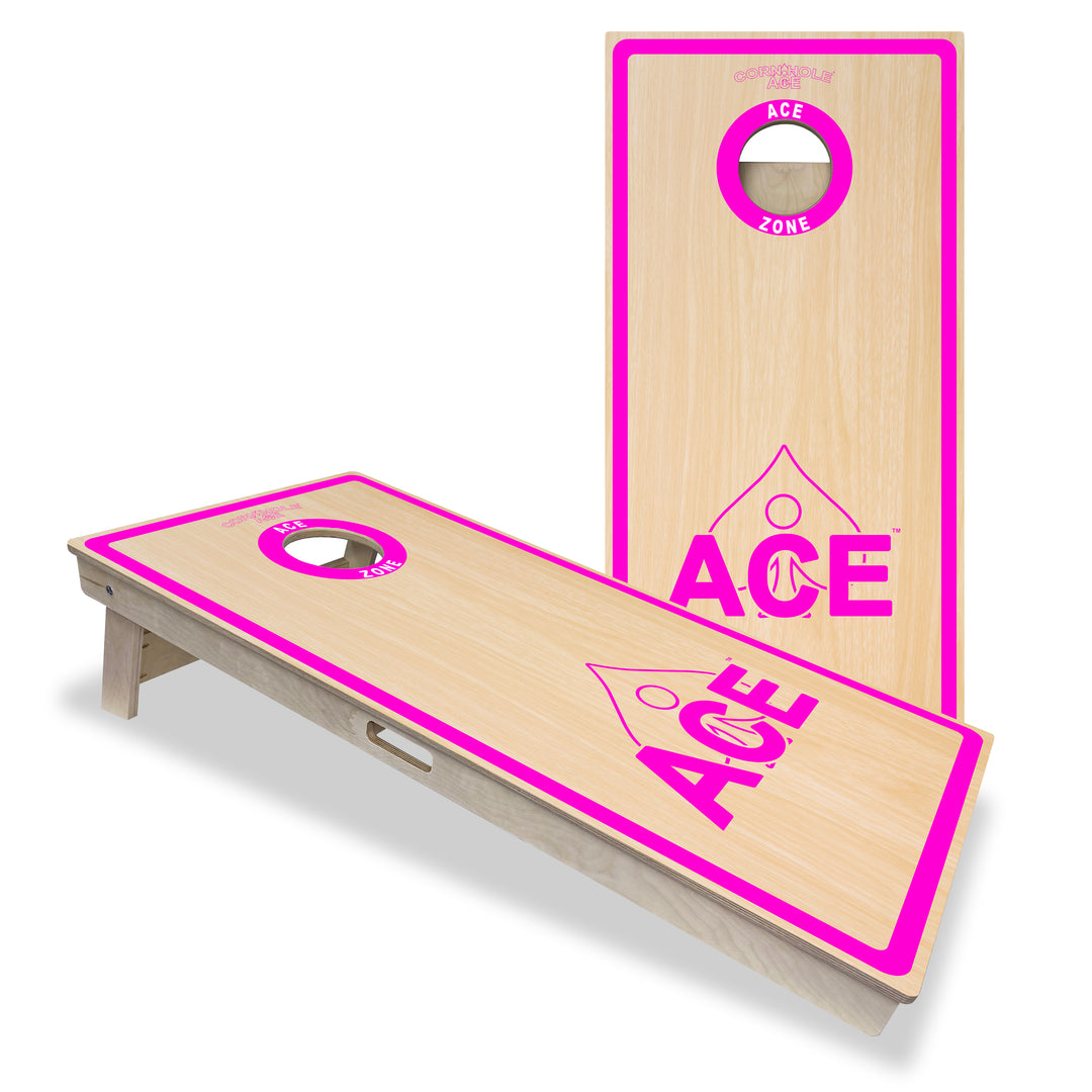 ACE Zone - Pink - Cornhole Board Set - Professional